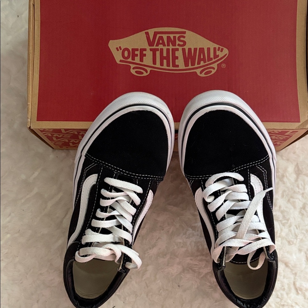 Vans Classic Black and White Skate Shoes